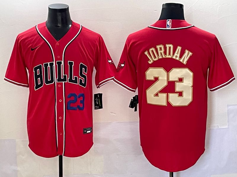 Men 2025 Chicago Bulls #23 Jordan Red Joint Name Nike NBA Jersey style 7->chicago bulls->NBA Jersey